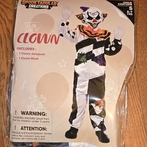 Kids Clown Costume - Black, White, Orange